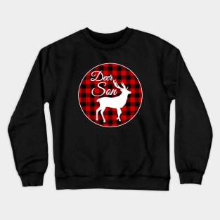 Buffalo Plaid Christmas Deer Crewneck Sweatshirt